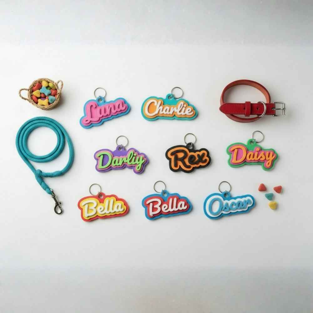3D Printed Pet Name Tag - Customizable and Unique Designs for Your Pet