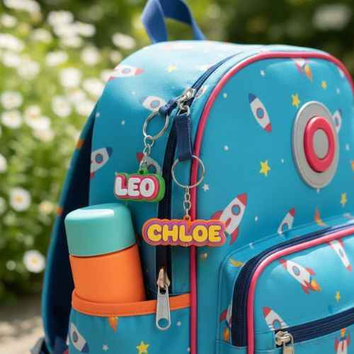 3D Printed Personalised Keychains in Vibrant Colors