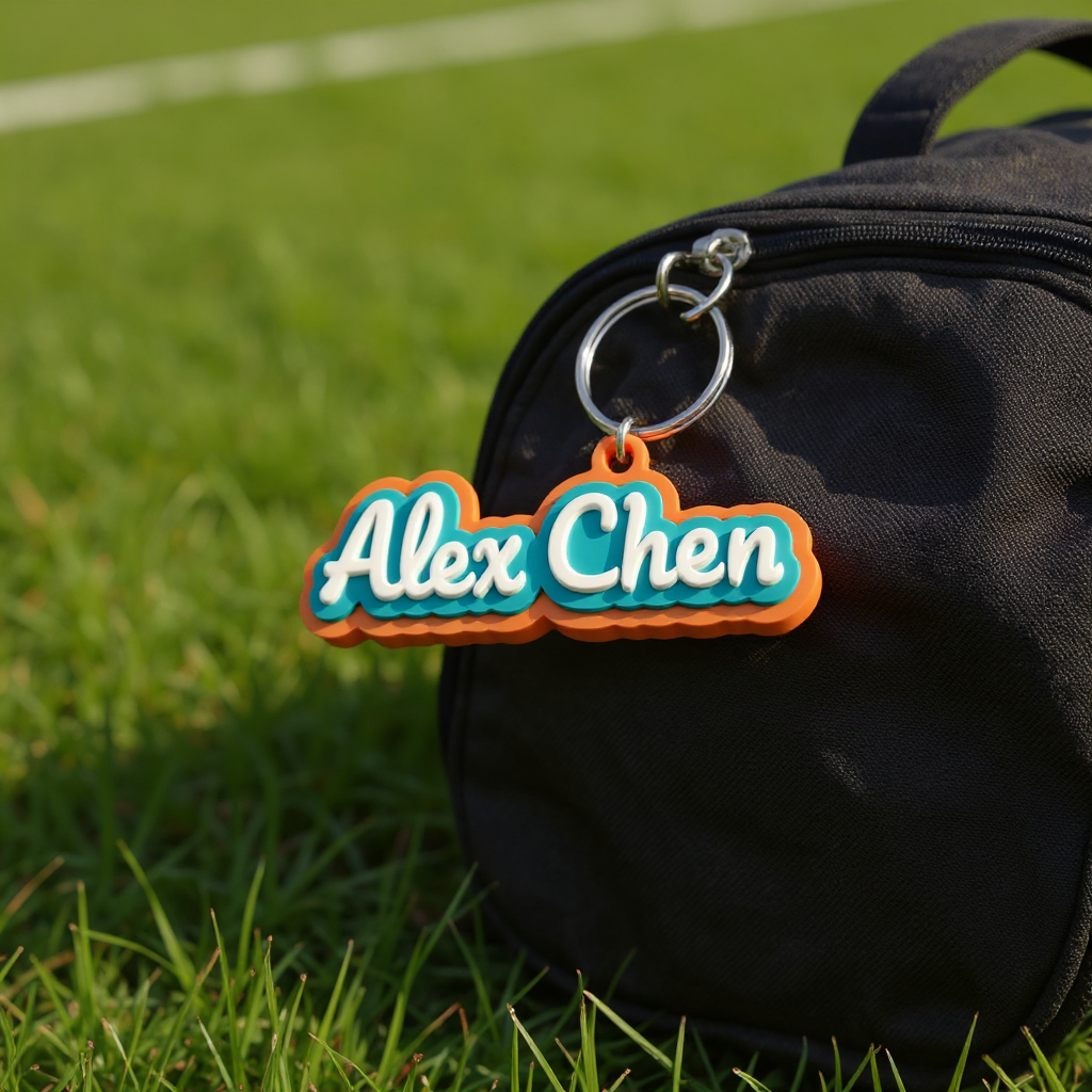 personalised back to school 3d printed full colour keychains