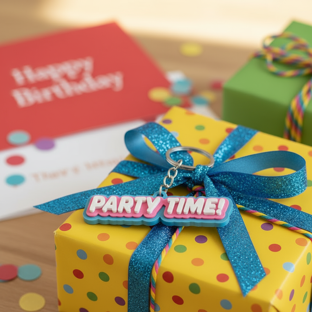 Personalised Keychain as Gift Tag